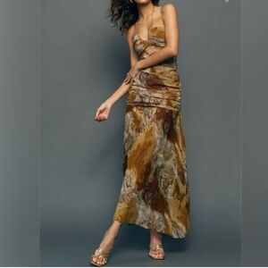 ZARA PRINTED SILK DRESS